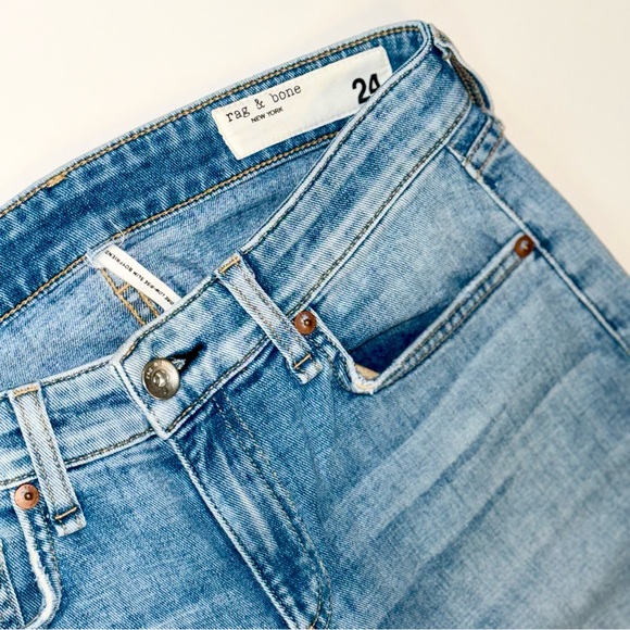 rag & bone Light Blue Boyfriend Jeans - Picture 2 of 4